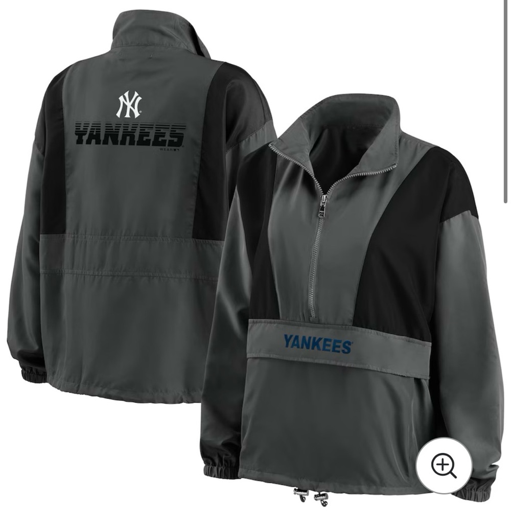 NY Yankees Womens Packable half-zip jacket Erin Andrews NWT